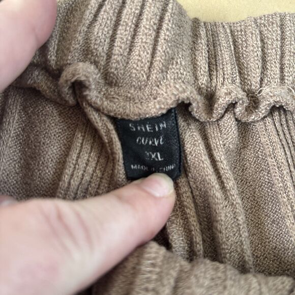 Shein Curve 2X Brown Mushroom Colored Pj Shorts Set Cozy Pajamas - Picture 4 of 5